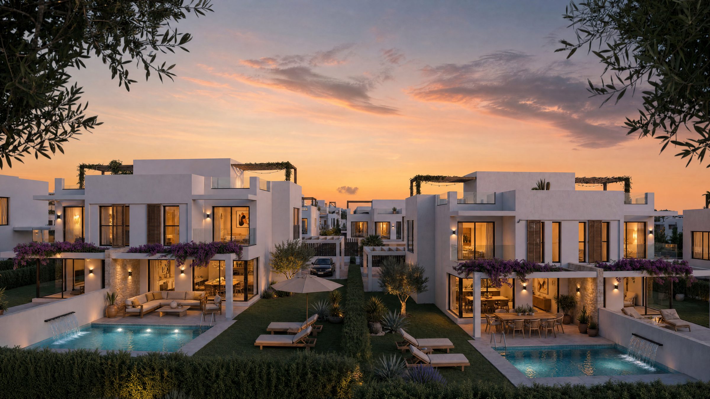 La Cala Gardens al atardecer